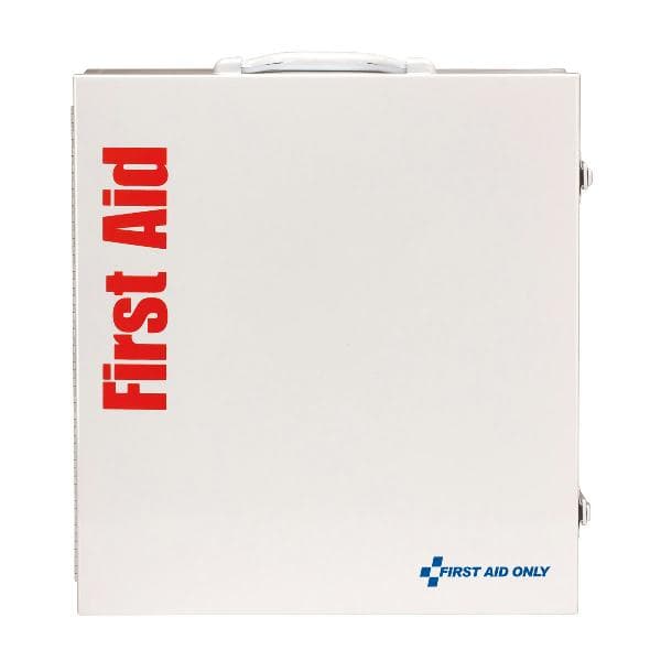 3 Shelf First Aid ANSI 2015 Class A+ Metal Cabinet, with Meds, Custom Logo_1