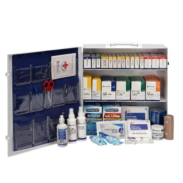 3 Shelf First Aid ANSI 2015 Class B+ Metal Cabinet, with Meds, Custom Logo_3