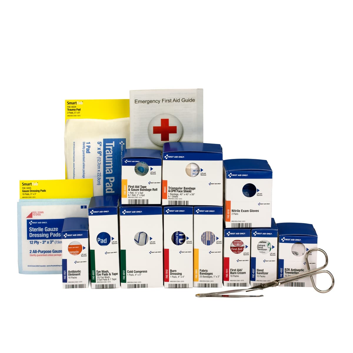 First Aid Only Medium Metal SmartCompliance Refill Pack without Meds, ANSI 2021 Class A