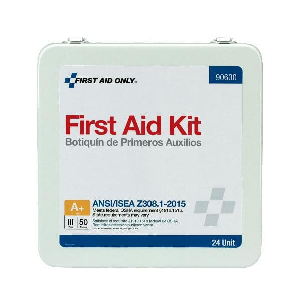 24 Unit First Aid Kit, ANSI 2015 Class A+,  Metal Case_2