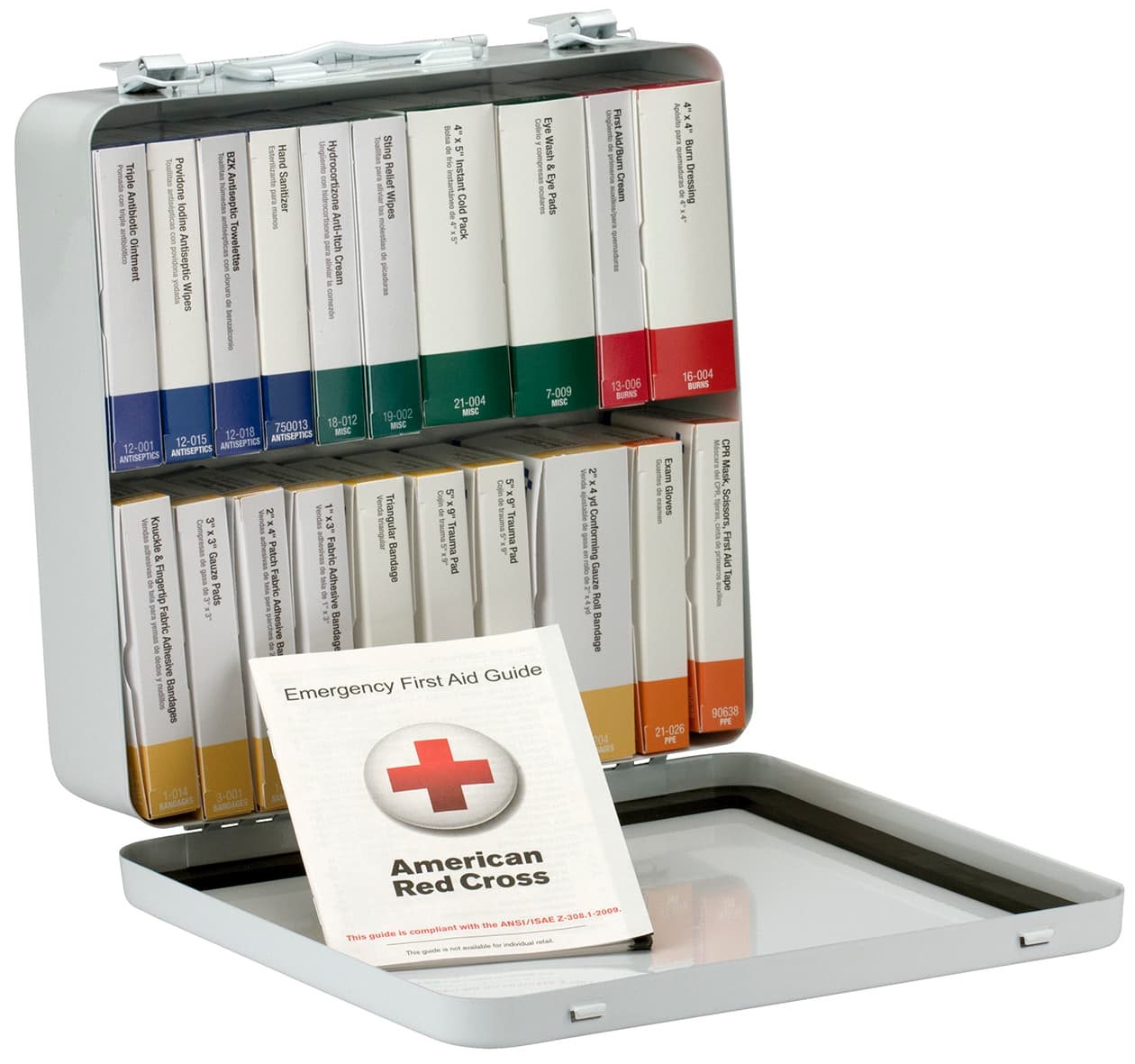 24 Unit First Aid Kit, ANSI 2015 Class A+, Metal Case