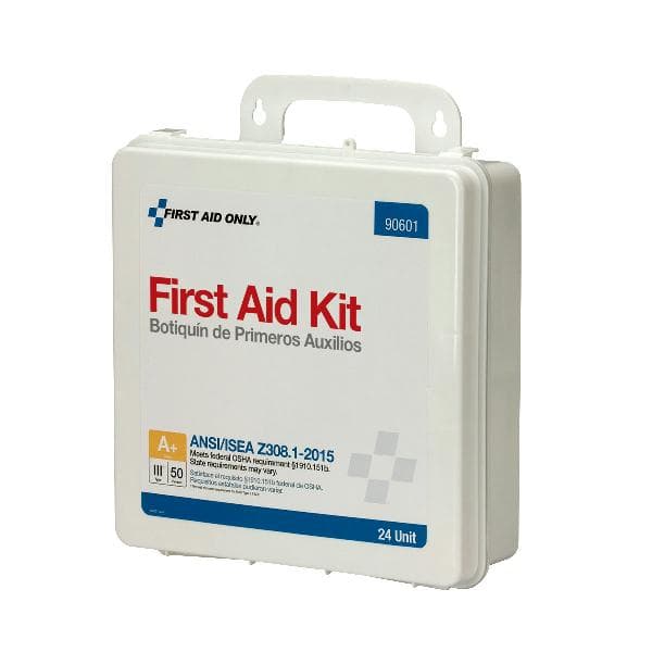 24 Unit First Aid Kit, ANSI 2015 Class A+,  Plastic Case, Custom Logo