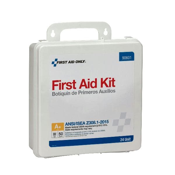 24 Unit First Aid Kit, ANSI 2015 Class A+,  Plastic Case, Custom Logo_1