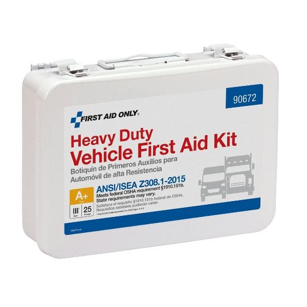 25 Person Vehicle ANSI 2015 Class A+ First Aid Kit, Metal Case, Custom Logo_1