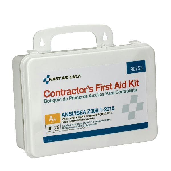 25 Person Contractor ANSI 2015 Class A+ First Aid Kit, Plastic Case_1