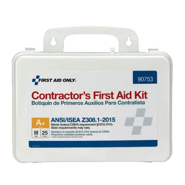 25 Person Contractor ANSI 2015 Class A+ First Aid Kit, Plastic Case_2