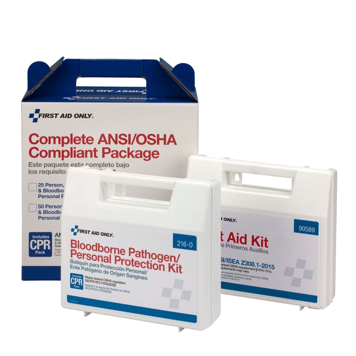 25 Person Complete 2015 ANSI/OSHA Compliance Package (First Aid and BBP)