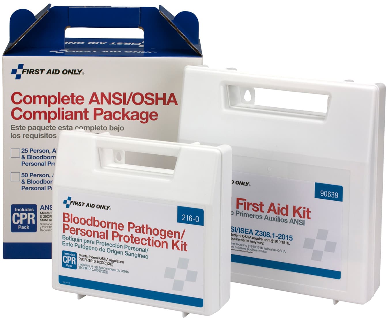 50 Person Complete 2015 ANSI/OSHA Compliance Package (First Aid and BBP)