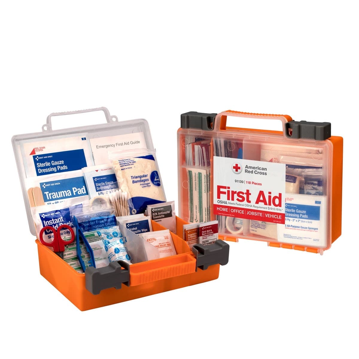 Clear Front 25-Person Plastic First Aid Kit