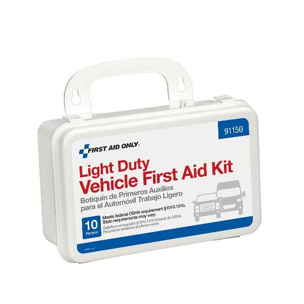 10 Person Light Duty Vehicle First Aid Kit, Plastic_1