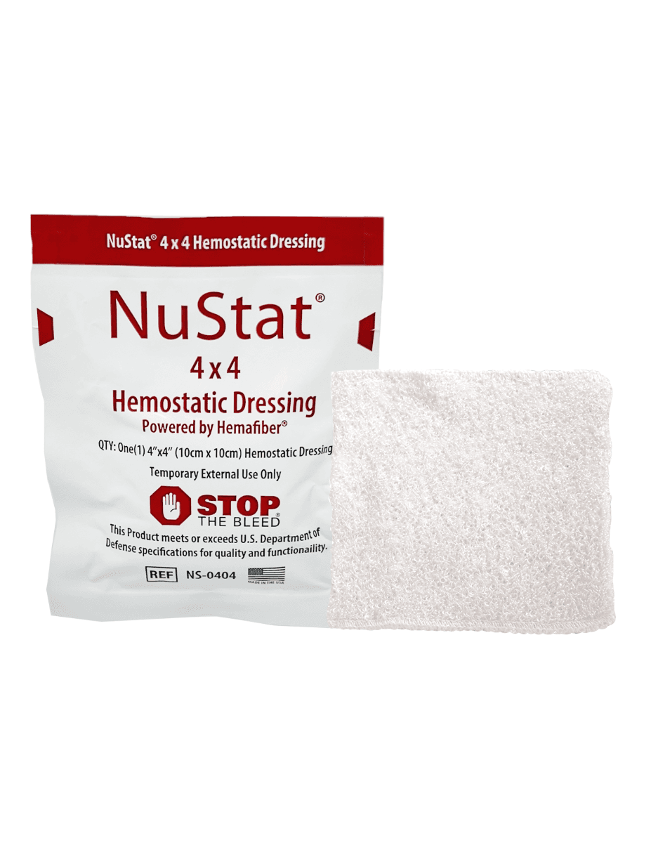 Nustat Hemostatic Gauze Pads 4" x 4" 10/Bag