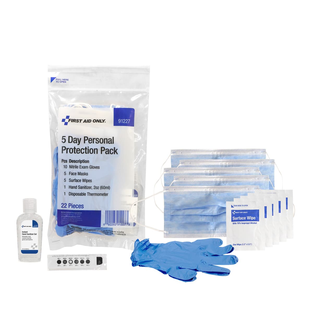 First Aid Only 5-Day Personal Protection Kit