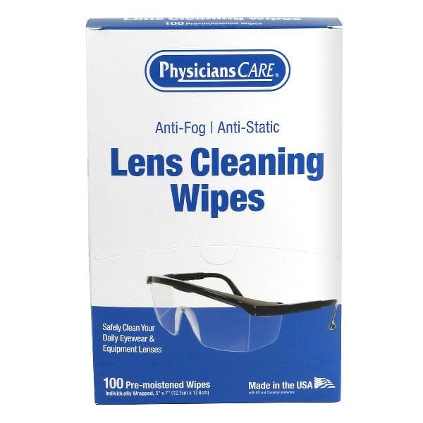 First Aid Only Lens Cleaning Wipes 100/Box_2