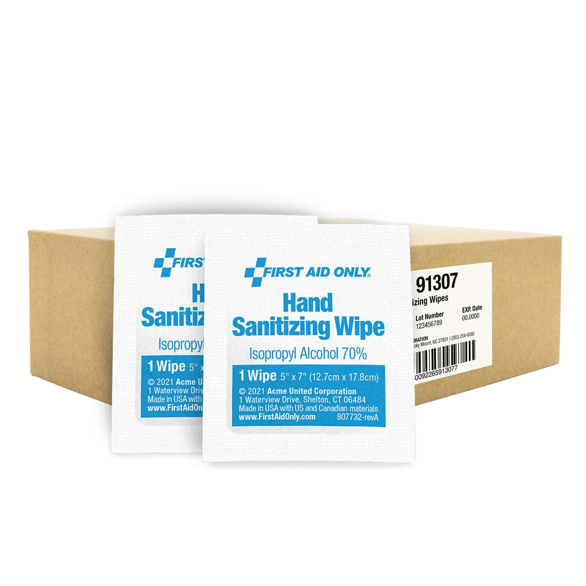 First Aid Only Hand Sanitizing Wipes, 70% Alcohol Formula, 1,000/CA