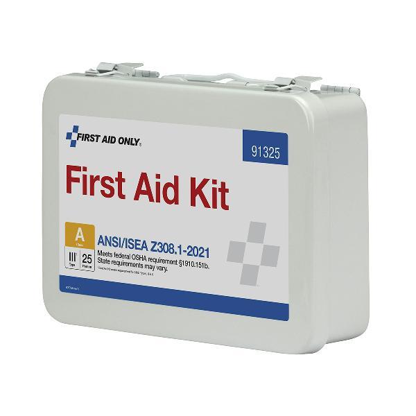 25 Person ANSI 2021 Class A, Metal First Aid Kit