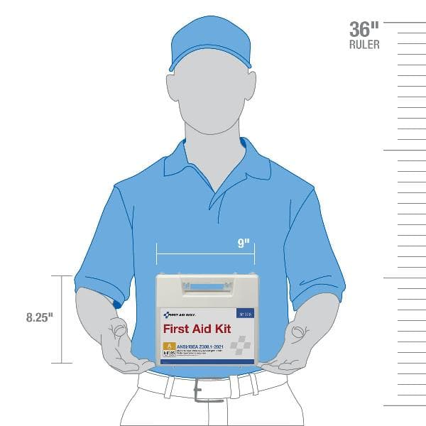 25 Person ANSI 2021 Class A, Plastic First Aid Kit with Dividers_3