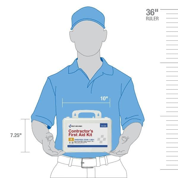 25 Person ANSI 2021 Class A, Contractor Plastic First Aid Kit