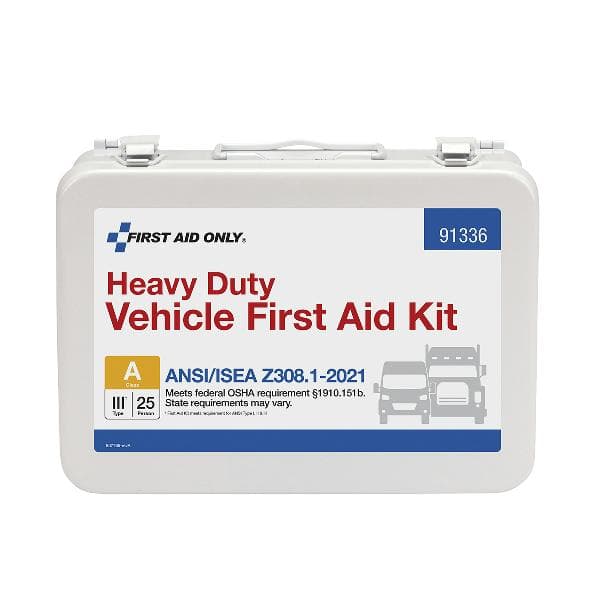 25 Person ANSI 2021 Class A, Heavy Duty Vehicle Metal First Aid Kit_2