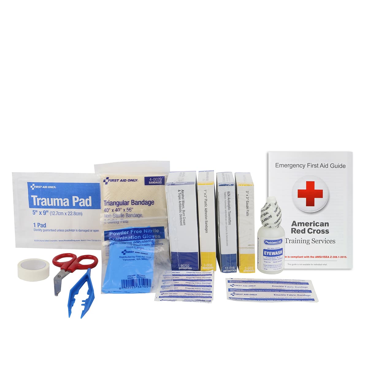 10 Person Light Duty Vehicle First Aid Kit, Refill Kit for 91150