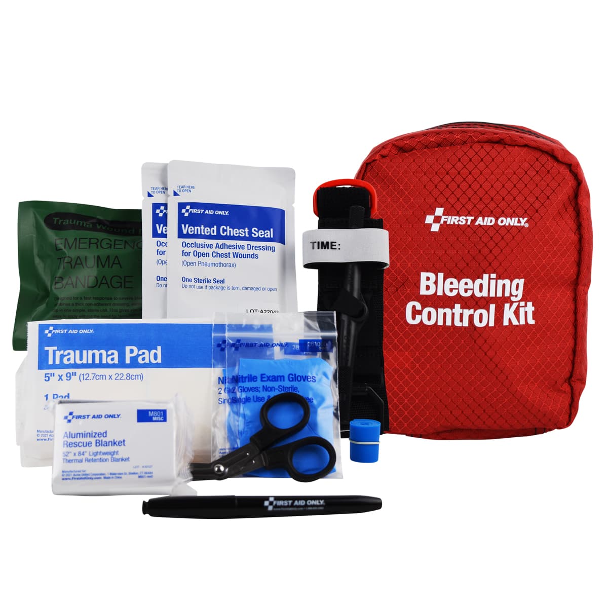 Bleeding Control Response Kit - Limb Chest, Fabric Pouch