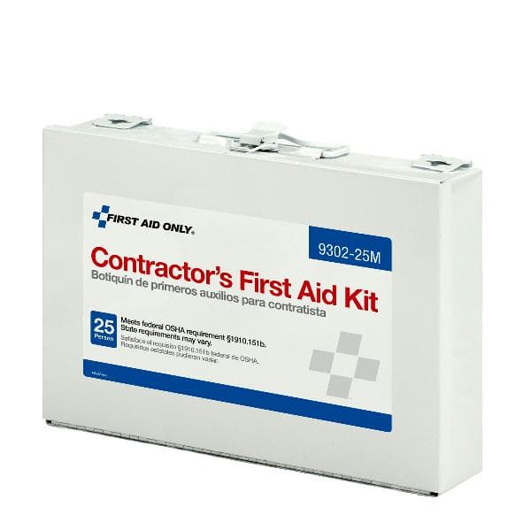 25 Person Contractor First Aid Kit, Metal Case