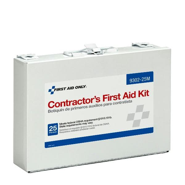 25 Person Contractor First Aid Kit, Metal Case_1