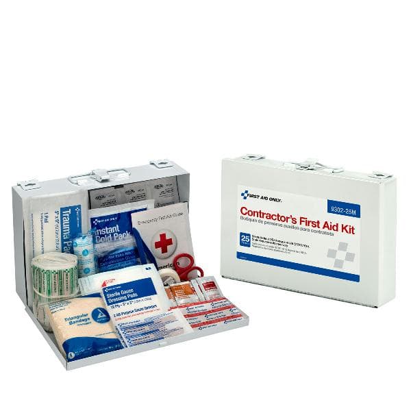 25 Person Contractor First Aid Kit, Metal Case_5