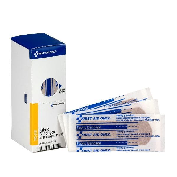 First Aid Only SC Refill 1"x3" Fabric Bandages, 40/box_0