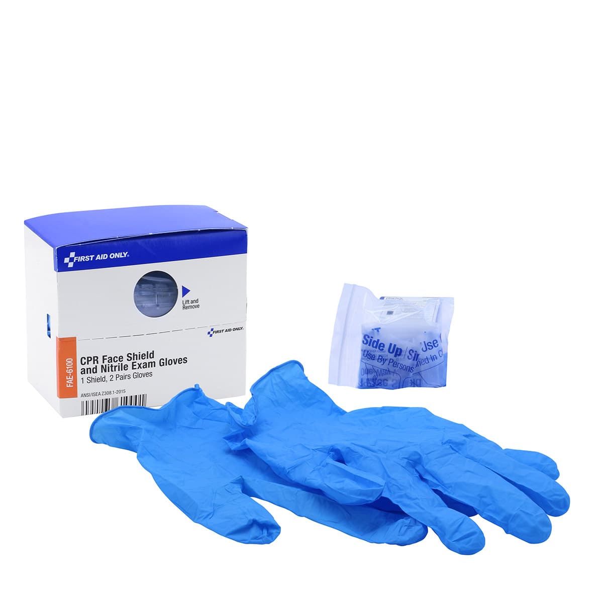 First Aid Only SC Refill CPR Mask, 4 Nitrile Gloves