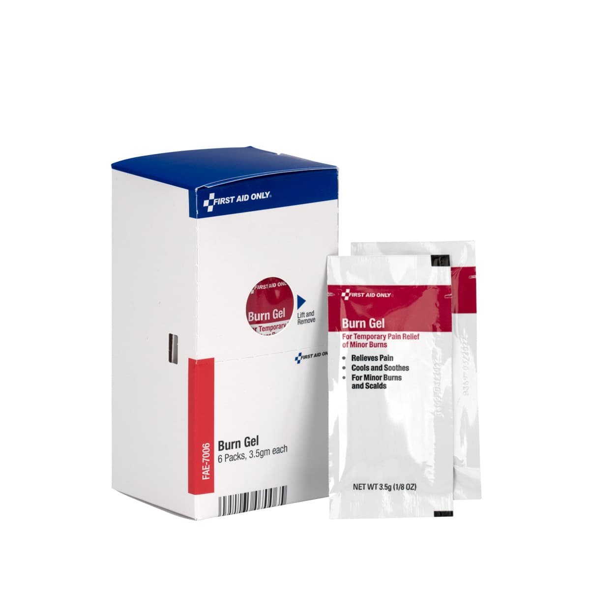 First Aid Only SC Refill Burn Gel, 6/box