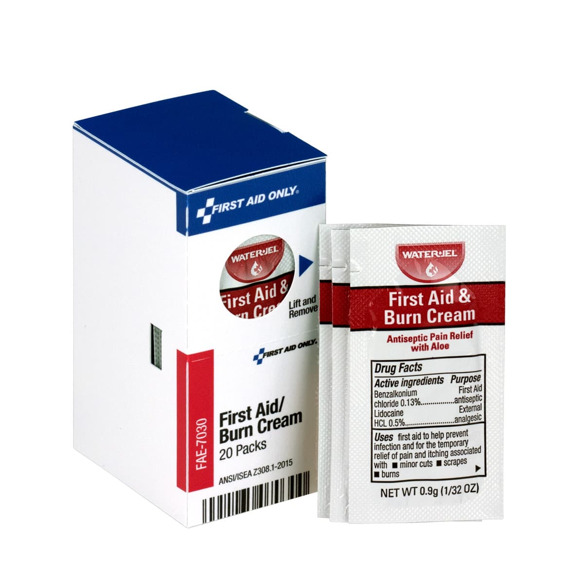 First Aid Only SC Refill Burn Cream, 20/box