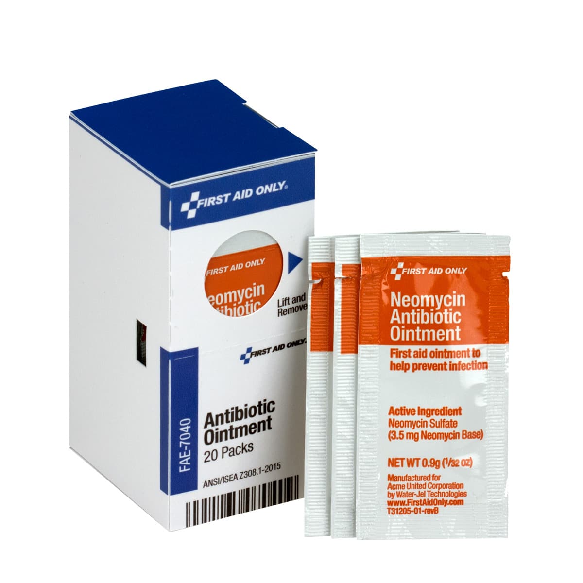 First Aid Only SC Refill Antibiotic Ointment, 20/box_0