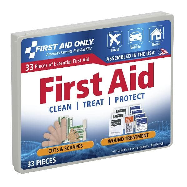 Personal First Aid Kit, 34 Piece, Plastic Case_1