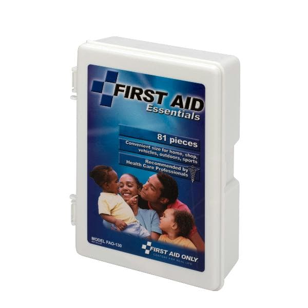 First Aid Kit, 81 Piece, Plastic Case