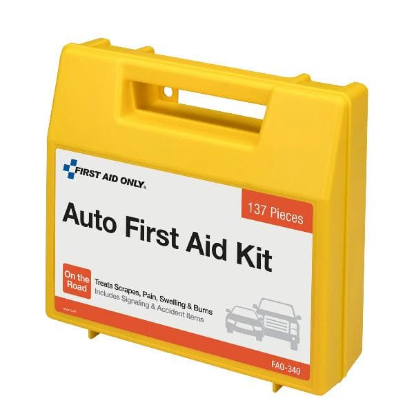 Vehicle First Aid Kit, 138 Piece, Plastic Case
