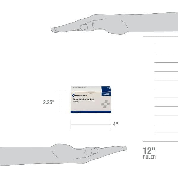 First Aid Only Alcohol Prep Pads, 100/box _3