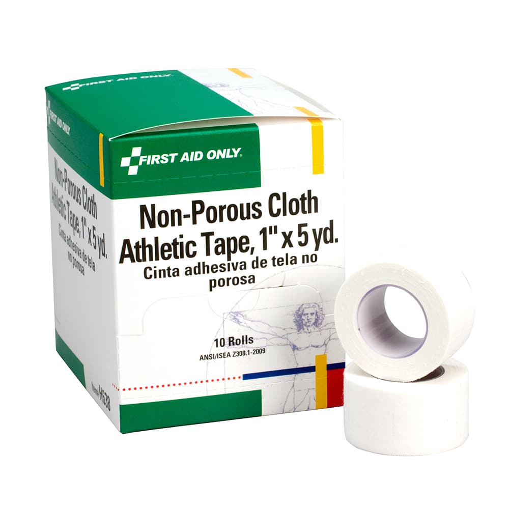 First Aid Only 1"x5 yd. Cloth Athletic First Aid Tape, 10/box