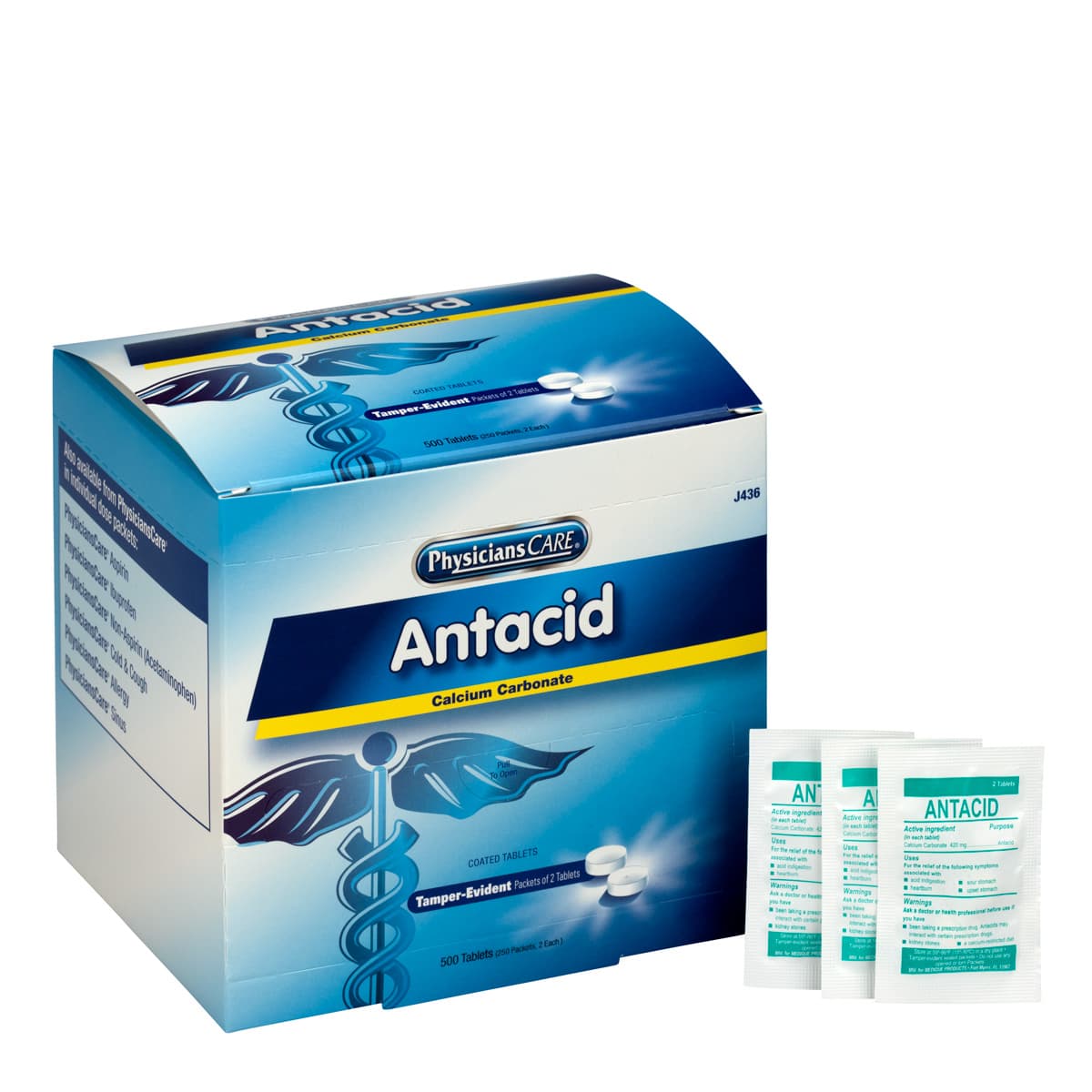 First Aid Only PhysiciansCare Antacid, 250x2/box 