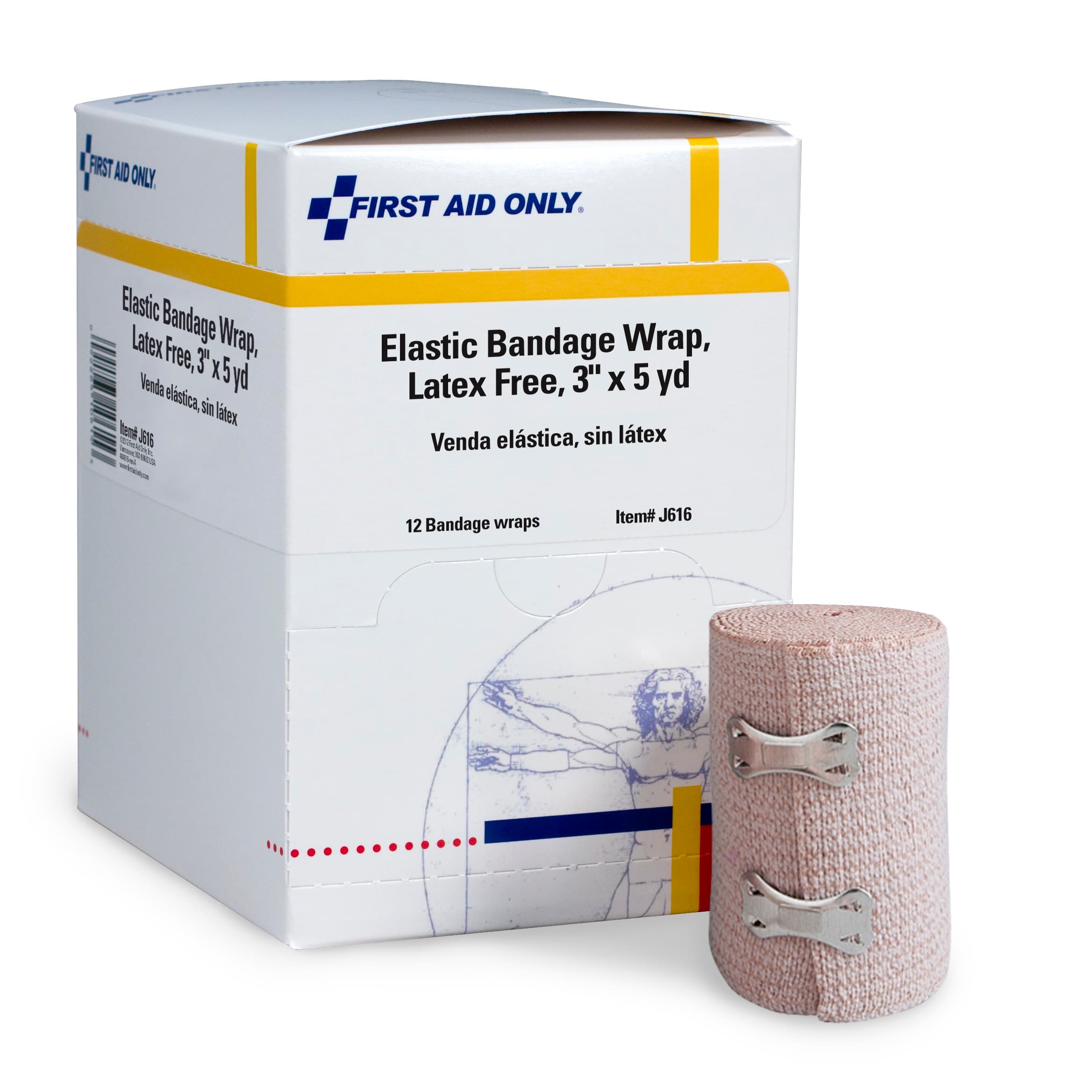 3"x5 yd. Elastic Bandage, 12/box