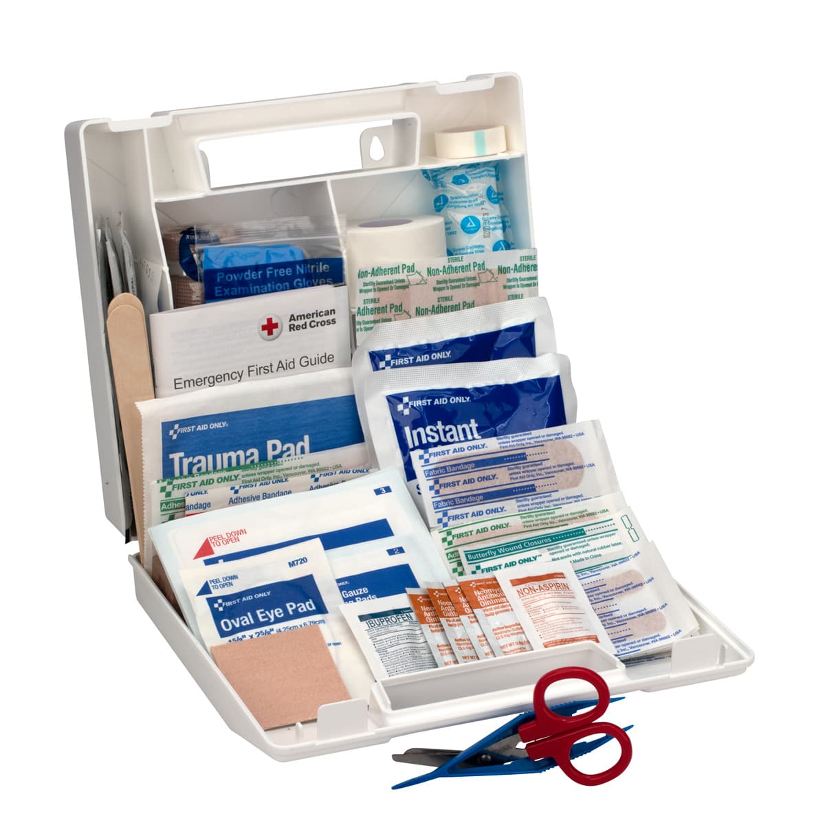 10 Person Sports First Aid Kit, Plastic Case