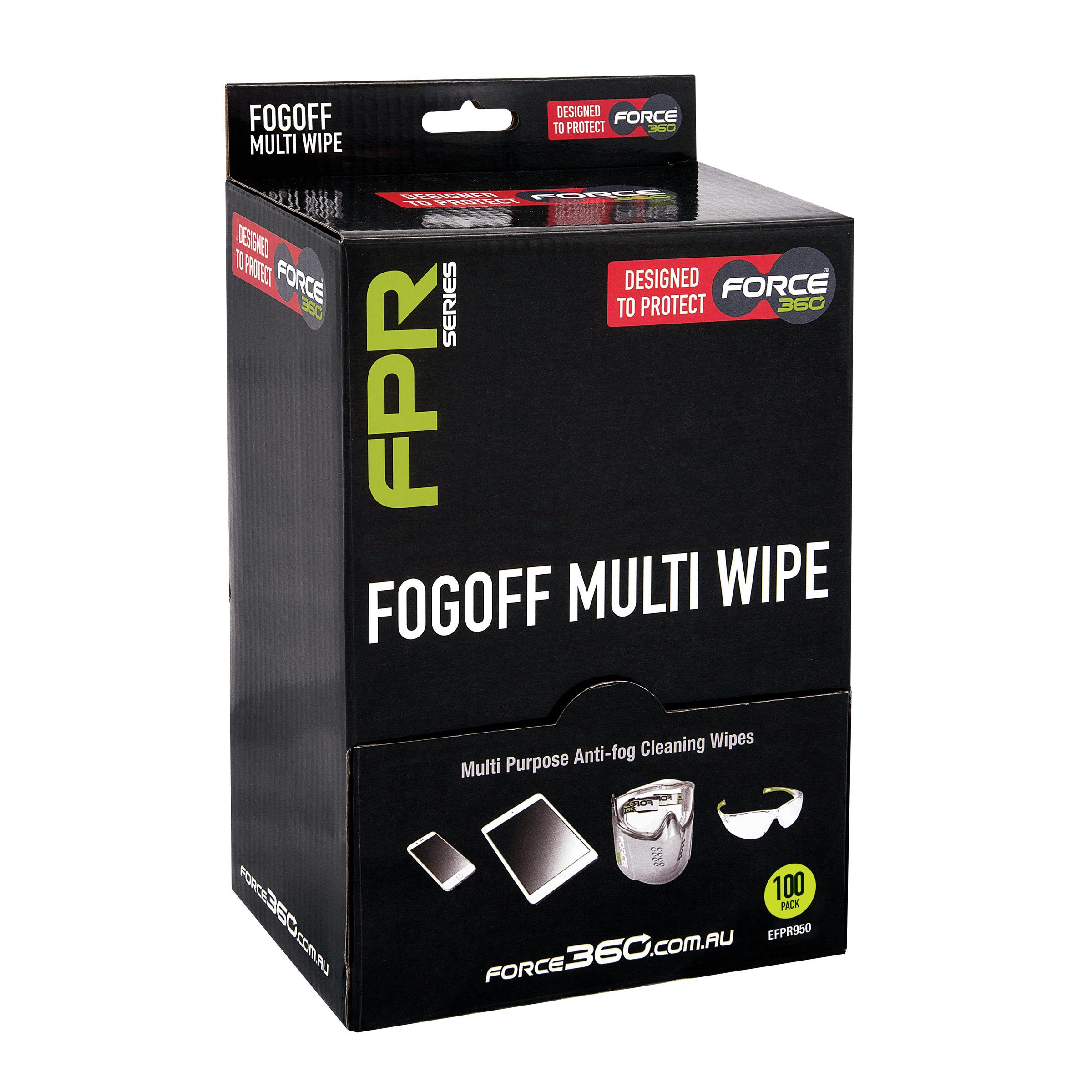 Force360 Fogoff Multi Wipes (100 Wipes Per Box)
