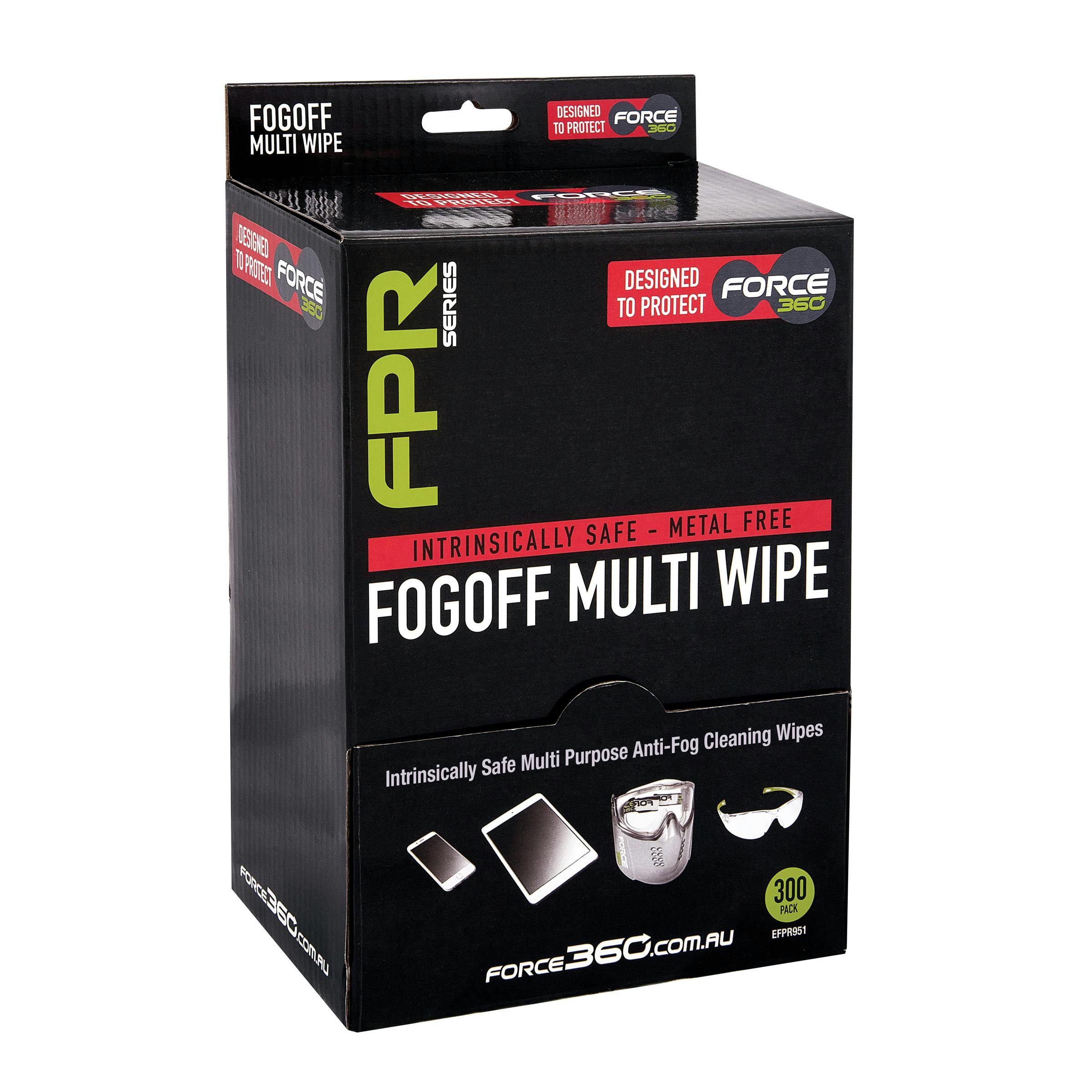 Force360 Fogoff Intrinsically Safe Multi Wipes (300 Wipes Per Box)