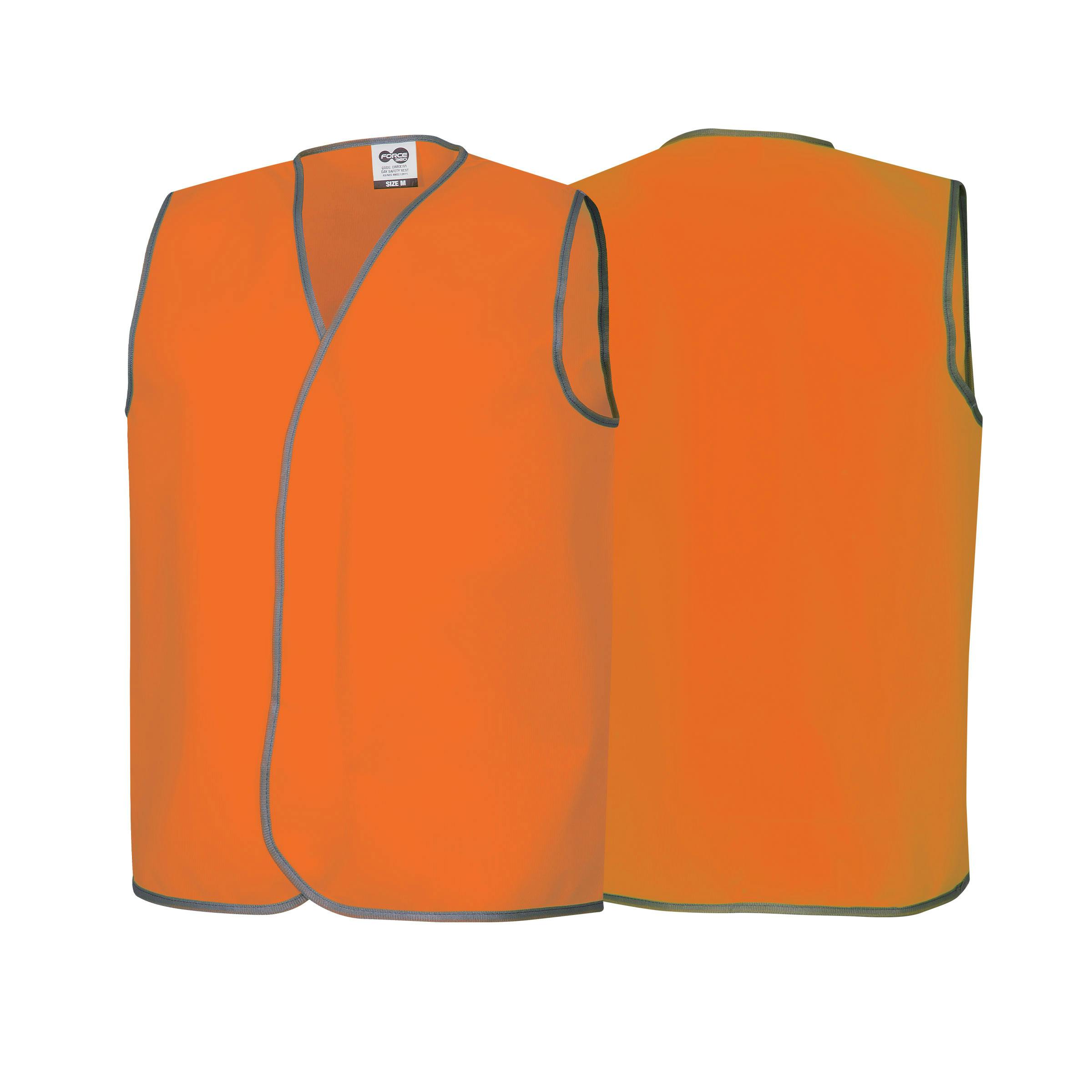 Force360 Orange Day Safety Vest (Hi-Vis Orange)