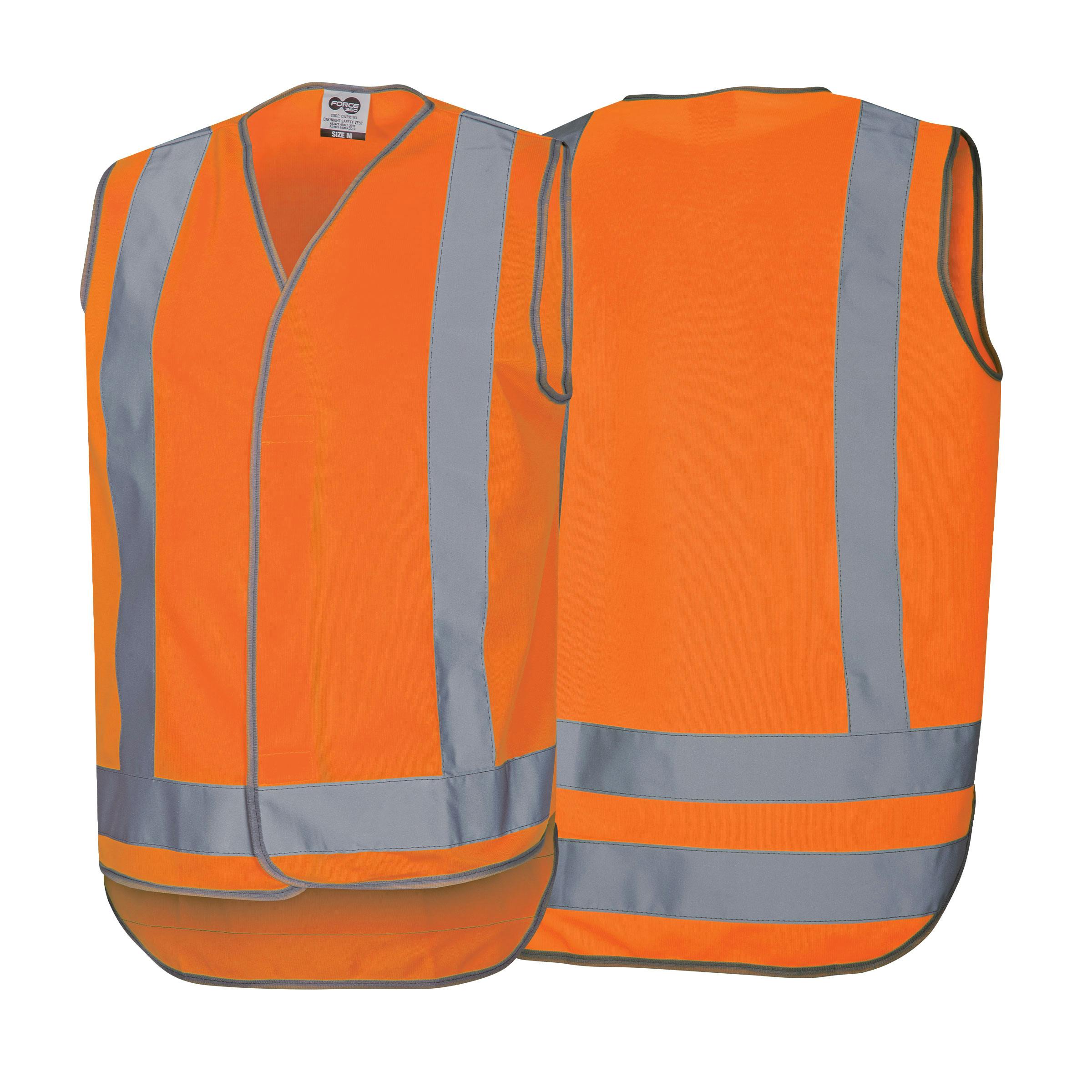 Force360 Orange Day/ Night Safety Vest (Hi-Vis Orange)