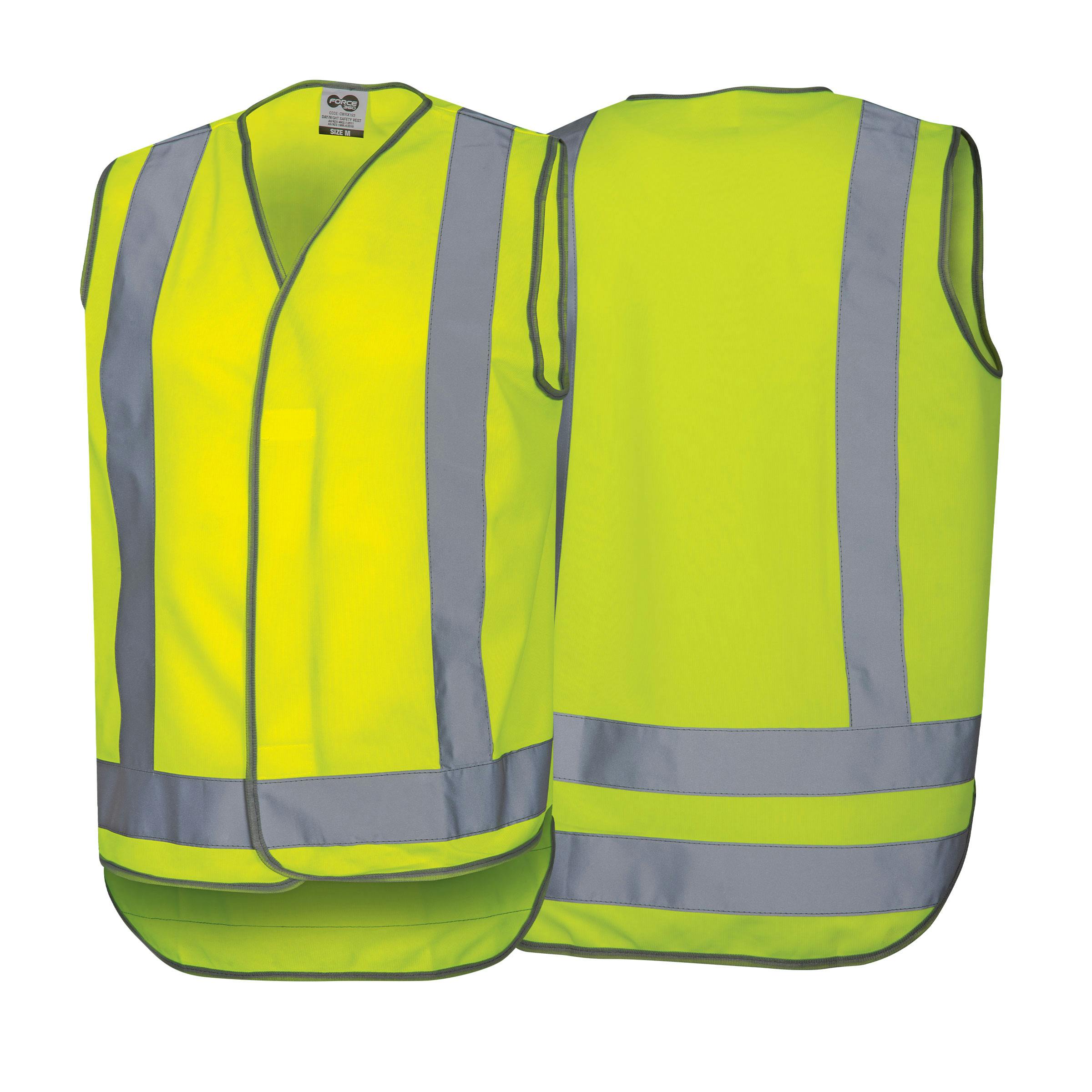 Force360 Yellow Day/ Night Safety Vest (Hi-Vis Yellow)