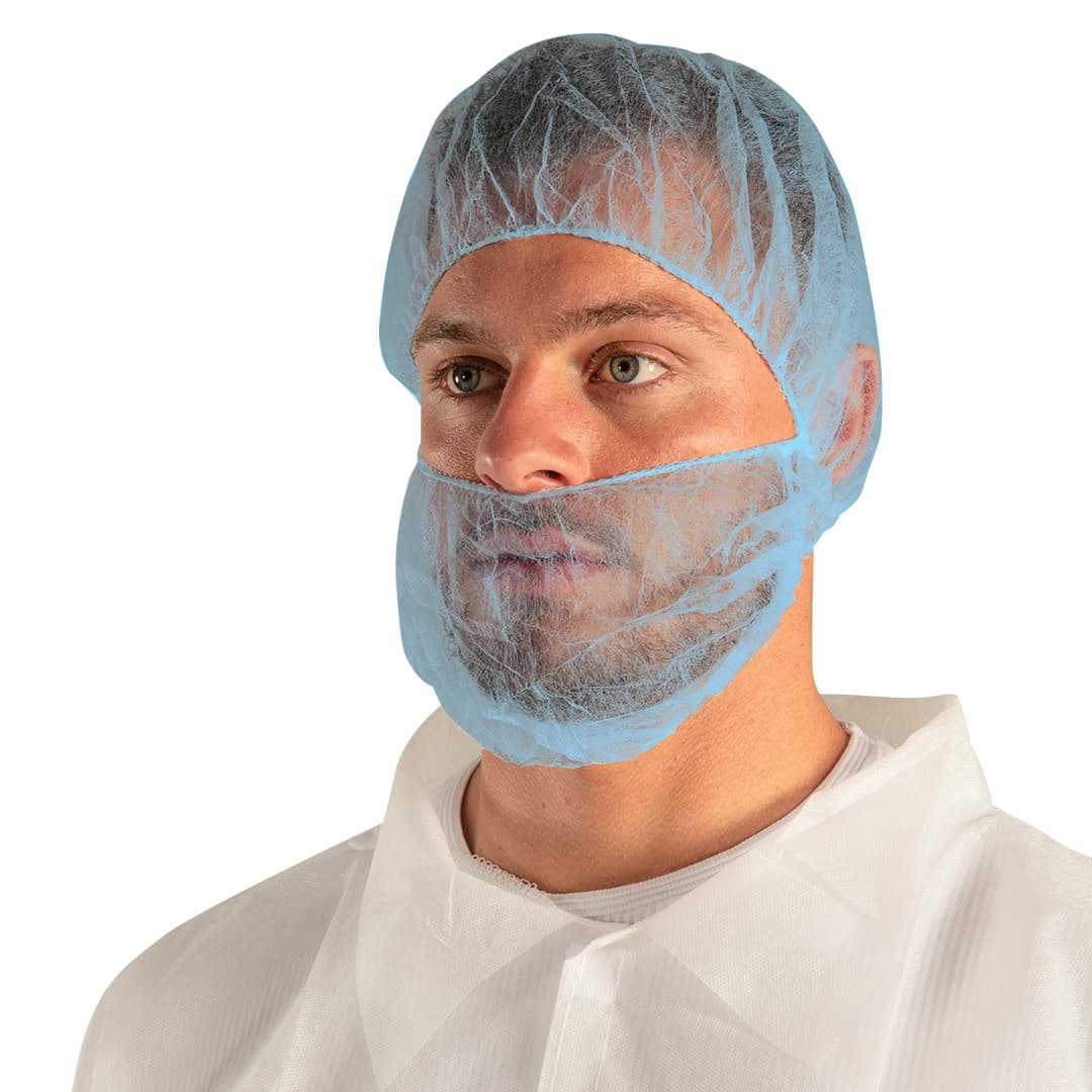 Force360  SPP Double Loop Beard Cover White (1000 Per Carton)_1