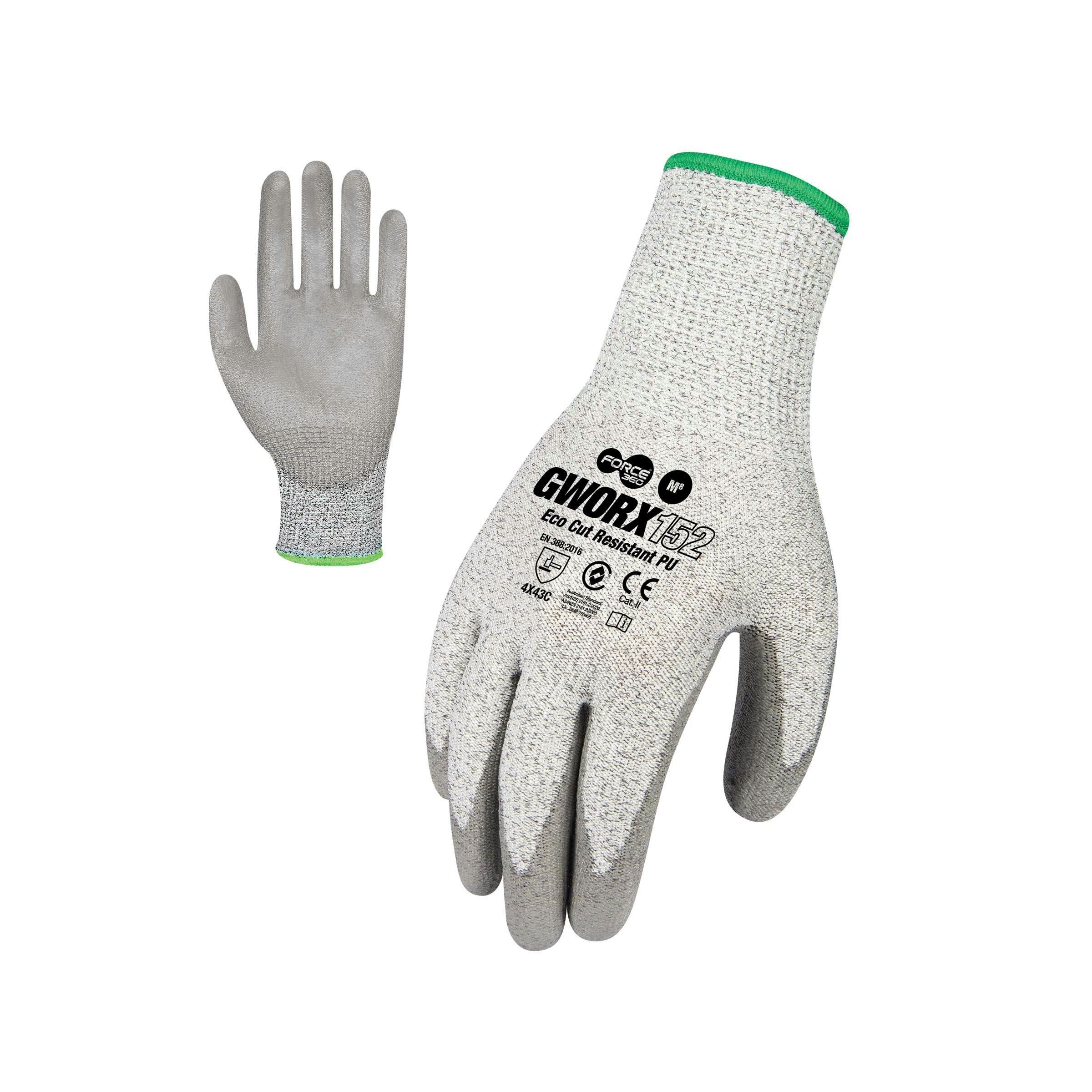 Force360 ECO Worx Cut Level C PU Glove