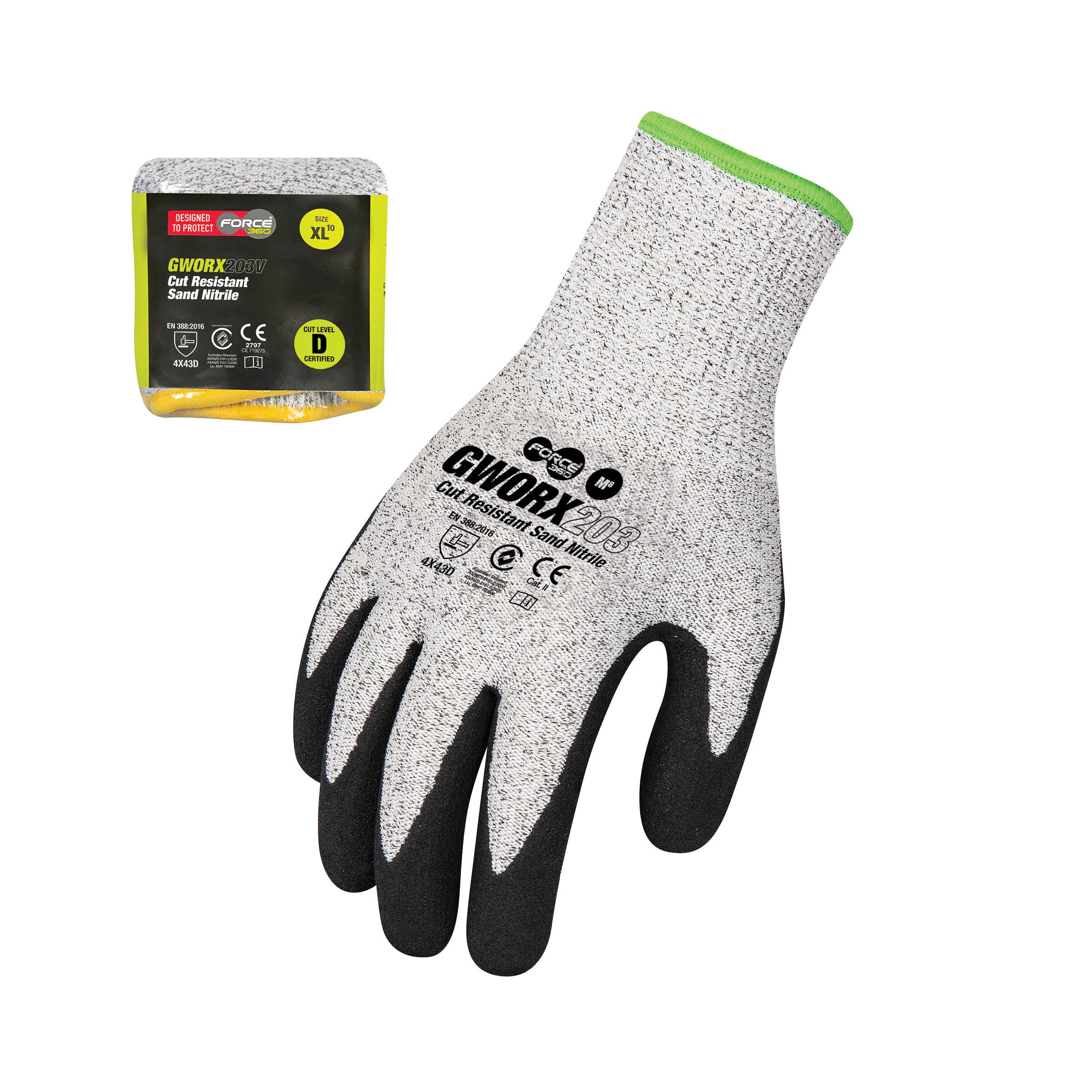 Force360 Worx Cut 5 Nitrile SP Glove (Vend Pack) (Sand)