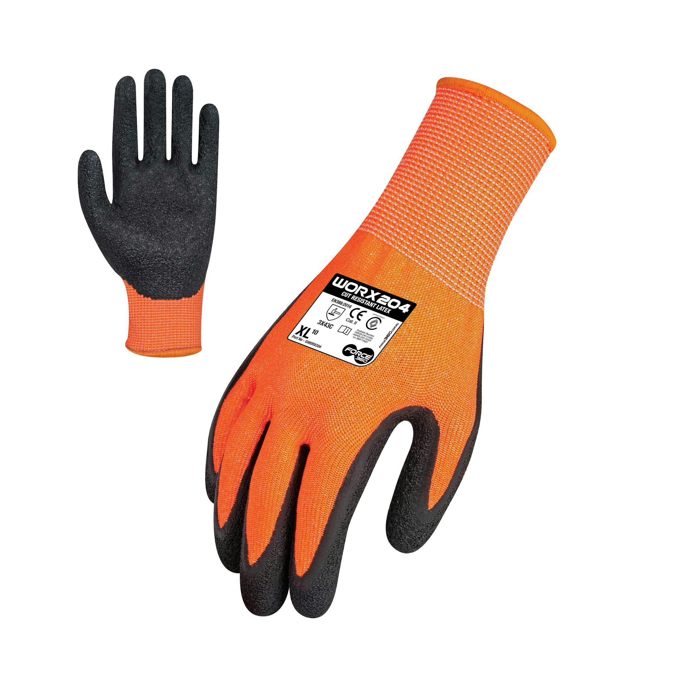 Force360 Worx Cut 5 Hi-Vis Latex Gloves_0