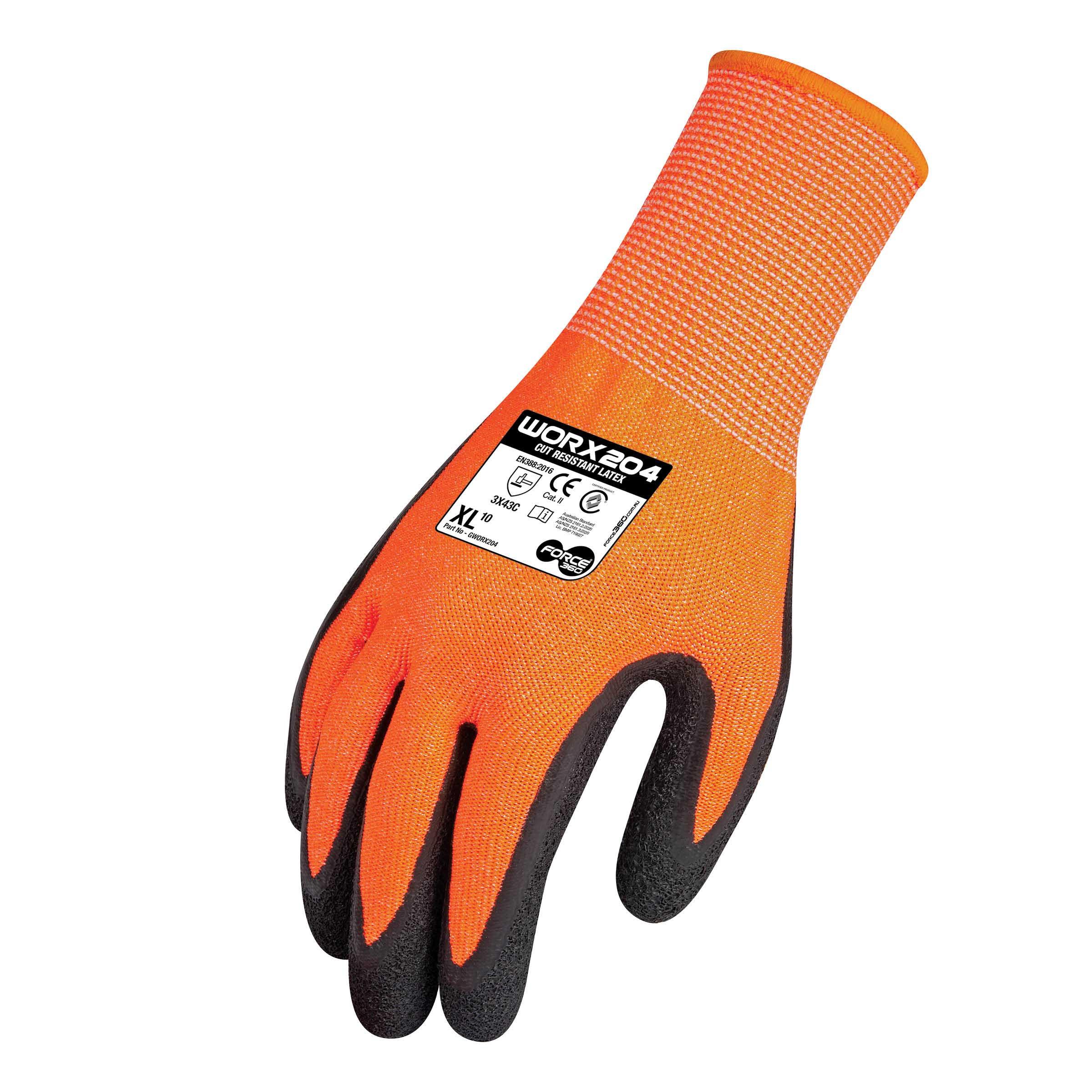 Force360 Worx Cut 5 Hi-Vis Latex Gloves_1